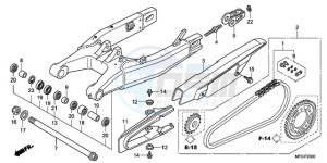 CB600F3A UK - (E / MKH ST) drawing SWINGARM