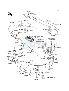 JET SKI 800 SX-R JS800ABF EU drawing Muffler(s)