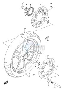 DL650 drawing FRONT WHEEL (DL650AL7 E21)