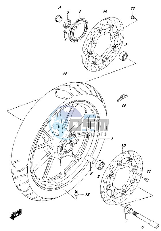 FRONT WHEEL (DL650AL7 E21)