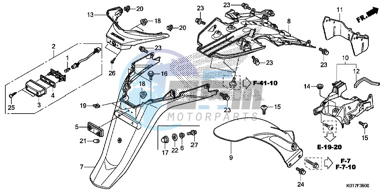 REAR FENDER/ LICENSE LIGHT