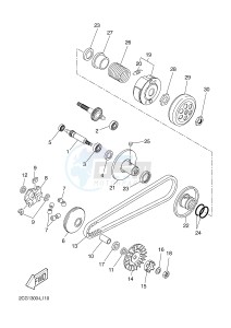 YN50FM NEO'S 4 (2CG4 2CG4) drawing CLUTCH