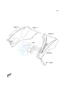 KSF 400 A [FX400] (A6F) A6F drawing SIDE COVERS