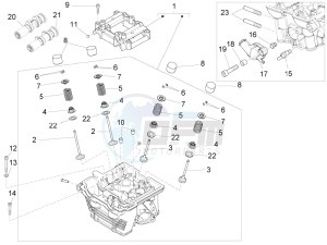 RS 125 Replica E4 ABS (EMEA) drawing Cylinder head - valves