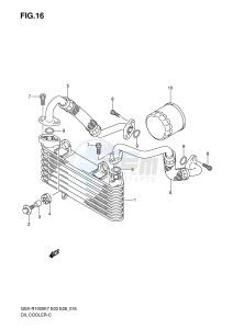 GSX-R1000 (E3-E28) drawing OIL COOLER