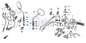 FX650 drawing HANDLE LEVER/SWITCH/ CABLE