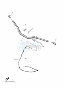 NIKEN GT MXT890D (BFD3) drawing STEERING HANDLE & CABLE