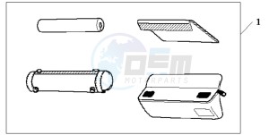 XL650V TRANSALP drawing HANDLE POCKET DX