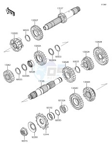 KLX450R KLX450AJF EU drawing Transmission