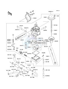 KVF 400 A [PRAIRIE 400 4X4] (A2) [PRAIRIE 400 4X4] drawing CARBURETOR -- VF400AE515523 - - -