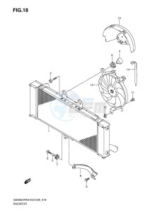 GSX650F (E3-E28) Katana drawing RADIATOR