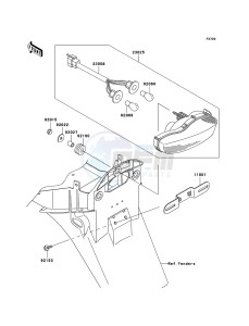 NINJA ZX-12R ZX1200-B4H FR GB GE XX (EU ME A(FRICA) drawing Taillight(s)