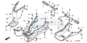 PES1509 Europe Direct - (ED) drawing FLOOR STEP/PILLION STEP