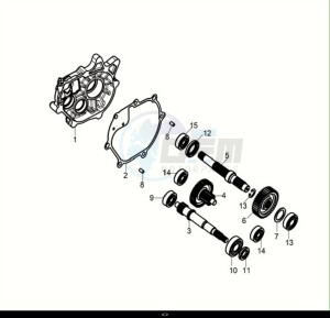 JET 14 200i (XC20W2-EU) (E5) (M1) drawing MISSION CASE-DRIVE SHAFT