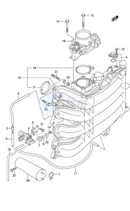 DF 175 drawing Intake Manifold/Throttle Body (Model: TG/ZG)