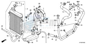 SH300D SH300i UK - (E) drawing RADIATOR