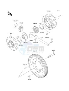 KAF 620 K [MULE 3010 TRANS4X4 HARDWOODS GREEN HD] (K6F-K8F) K6F drawing DIFFERENTIAL