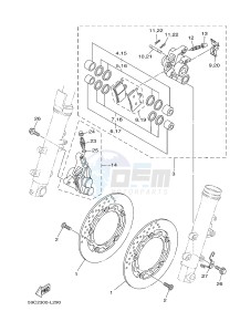 XP500A T-MAX 530 (59CT) drawing FRONT BRAKE CALIPER