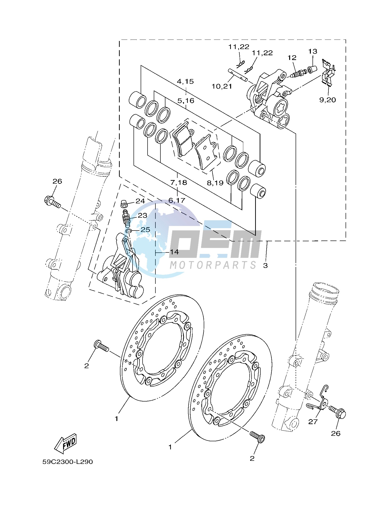 FRONT BRAKE CALIPER