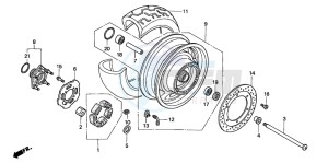 GL1500CT VALKYRIE drawing REAR WHEEL