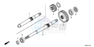 TRX420TEC TRX420 ED drawing FINAL SHAFT