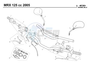 MRX-125-4T-RED drawing HANDLEBAR - CONTROLS