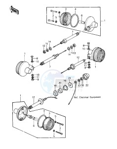 KZ 250 D [KZ250] (D1) [KZ250] drawing TURN SIGNALS -- 80 D1- -