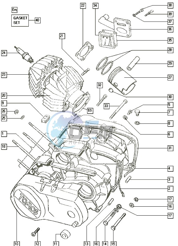 Crankcase-cylinder