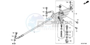 CRF250XD CRF250R Europe Direct - (ED) drawing REAR BRAKE MASTER CYLINDER