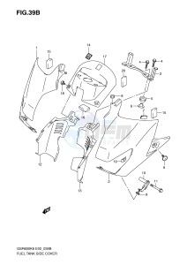 GSR600 (E2) drawing FUEL TANK SIDE COVER (MODEL K9)