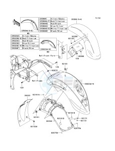 VN 900 D[VULCAN 900 CLASSIC LT] (6F-9F) D8F drawing FENDERS -- JKAVN2D1 7A011497 - - -