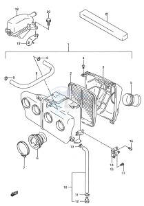 GSX-R750W (E28) drawing AIR CLEANER