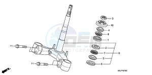 FES125B drawing STEERING STEM