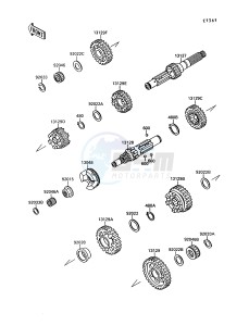 VN 1500 A [VULCAN 1500] (A10-A13) [VULCAN 1500] drawing TRANSMISSION-- VN1500-A10- -