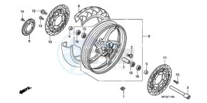 CB600F3A Europe Direct - (ED / ST) drawing FRONT WHEEL