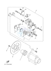 YFM350R YFM350RB RAPTOR 350 (10P9 10P9) drawing REAR BRAKE