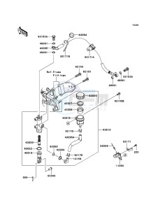 NINJA ZX-10R ZX1000E9F FR GB XX (EU ME A(FRICA) drawing Rear Master Cylinder