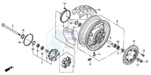 ST1300A drawing REAR WHEEL