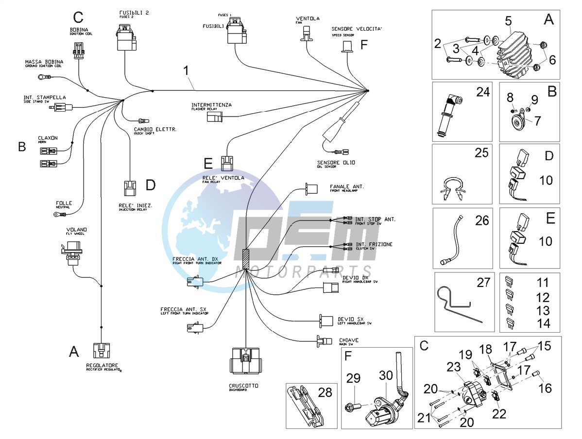 Front electrical system