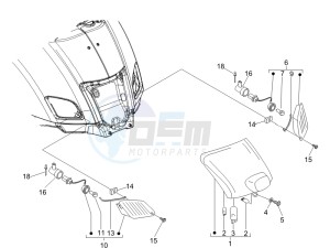 GTS 125 4T E3 drawing Tail light - Turn signal lamps