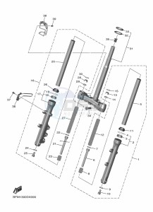 ESS025 drawing FRONT FORK