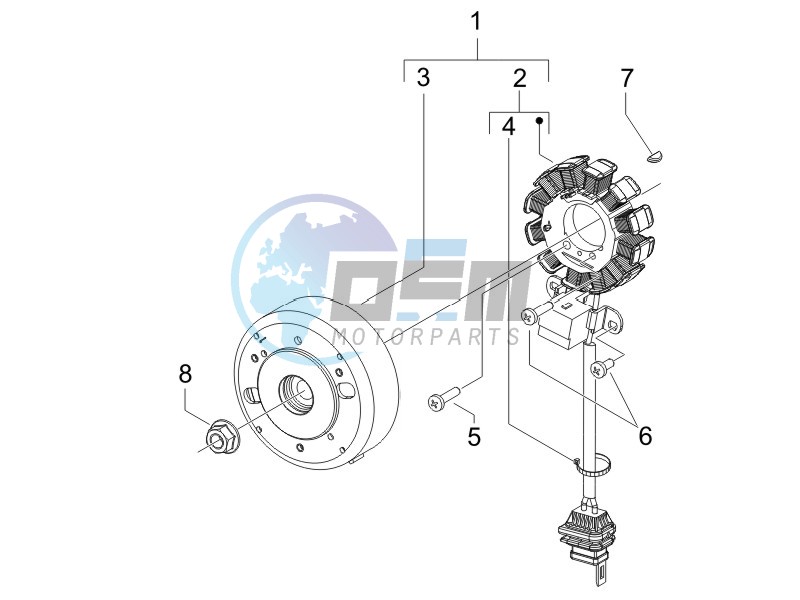 Flywheel magneto