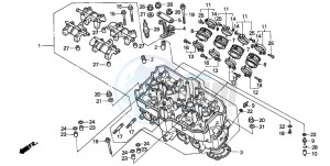 CBR1000F drawing CYLINDER HEAD