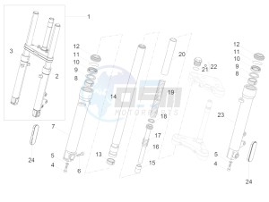 V7 III Special 750 e4 (EMEA) drawing Front Fork Kaifa