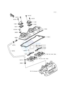 NINJA_ZX-6R ZX636EFF FR GB XX (EU ME A(FRICA) drawing Cylinder Head Cover