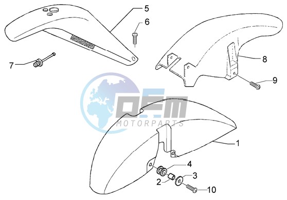 Wheel compartment- mudguard