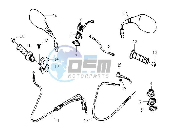 HANDLEBAR / CABLES / BRAKE LEVER