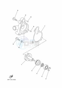 YFZ450R (BKD3) drawing WATER PUMP