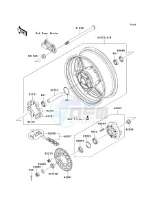 ZX 1000 D [NINJA ZX-10R] (D6F-D7FA) D7F drawing REAR WHEEL_CHAIN