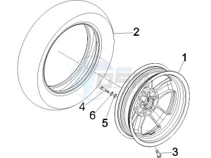 GTS 125 4T 3V ie Super (APAC) (RK, VT) drawing Front wheel